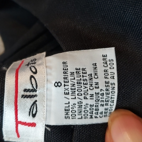 TALBOTS 100% Linen Long Midi Dress With Side Buttons  Sz-8 - Picture 8 of 9